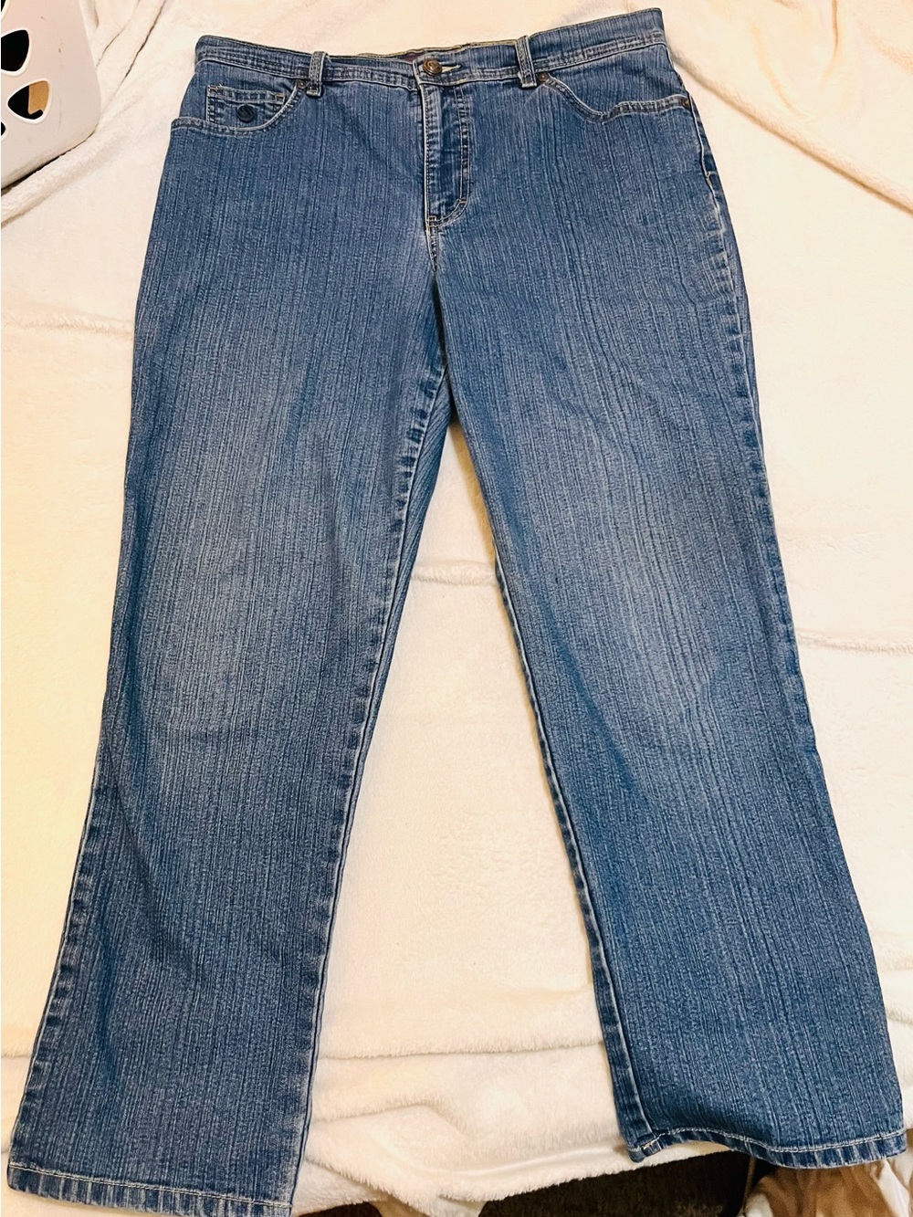 Gloria Vanderbilt Blue Wide-Leg Jeans